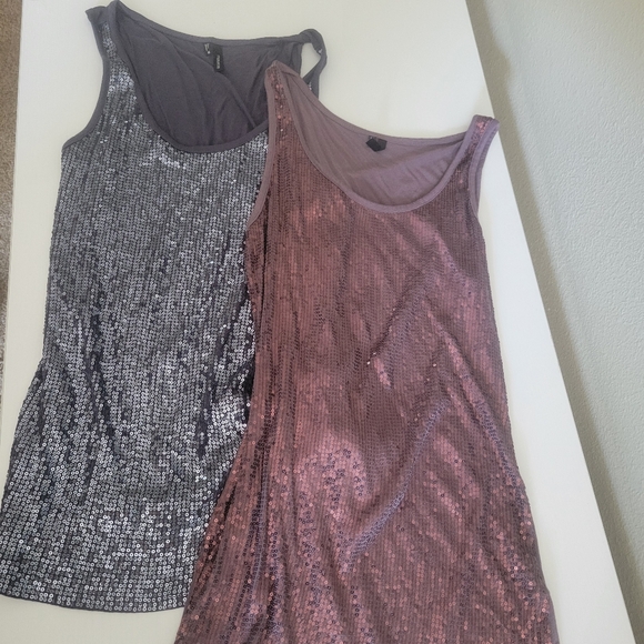 Maurices sparkly sequins tank tops bundle of 2. Size M medium - Picture 1 of 4